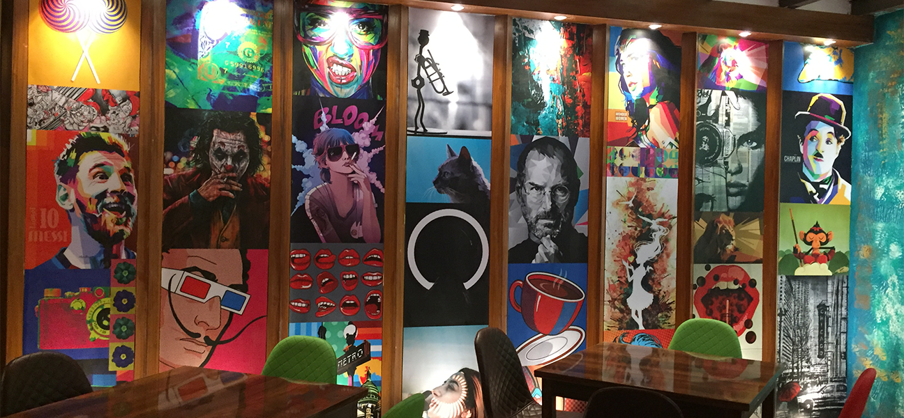 The Burger Pub Kamla Nagar restaurant interior executed by Next BC